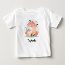 Baby-T - Shirt mit individuelle Name | Fox Print