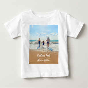 Baby-T-Shirt mit individuellem Foto und Text Baby T-shirt