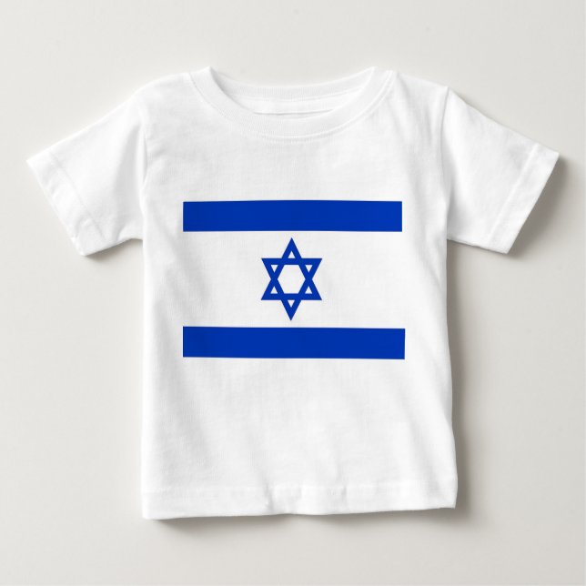 Baby T - Shirt mit israelischer Flagge (Vorderseite)