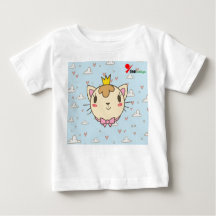 Baby-T - Shirt mit Niedlicher Cat-Design - Adorabl