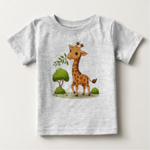 Baby-T - Shirt mit Niedlicher Giraffe