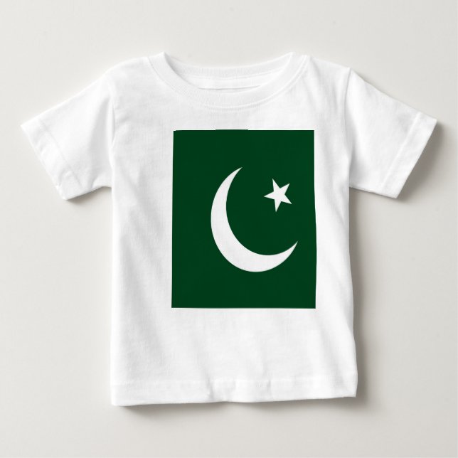 Baby T - Shirt mit pakistanischer Flagge (Vorderseite)