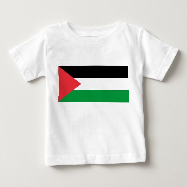 Baby-T - Shirt mit palästinensischer Flagge (Vorderseite)