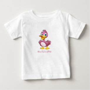 Baby-T-Shirt mit rosa Ente Baby T-shirt