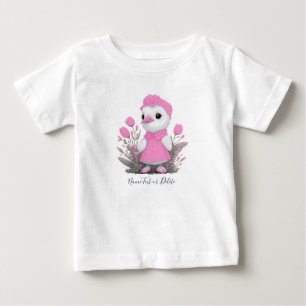 Baby-T-Shirt mit rosa Ente Baby T-shirt