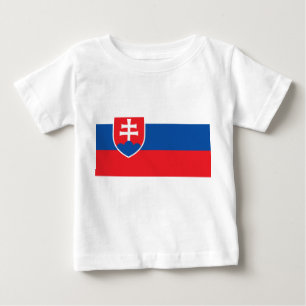 Baby-T - Shirt mit slowakischer Flagge