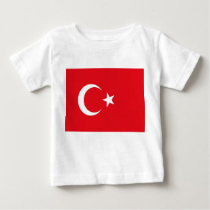 Baby T - Shirt mit türkischer Flagge