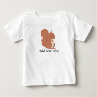 Baby-T - Shirt, Niedliches Eichhörnchen, fügen Sie