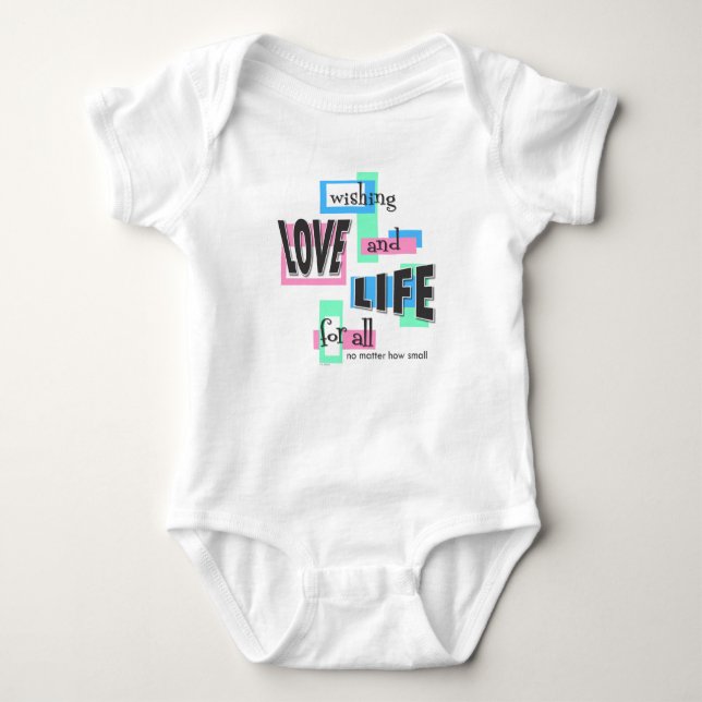 Baby-T-Shirt oder einteiliger Anzug. Baby Strampler (Vorderseite)