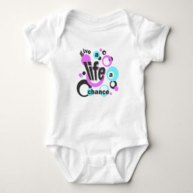 Baby-T-Shirt oder einteiliger Overall. Baby Strampler (Vorderseite)