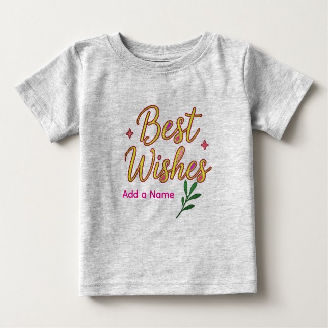  Baby T-Shirt – Personalized with  Name (Vorderseite)