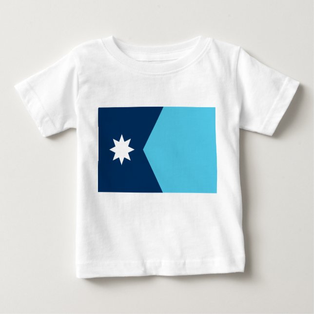 Baby T-Shirt with Flag of Minnesota, USA (Vorderseite)