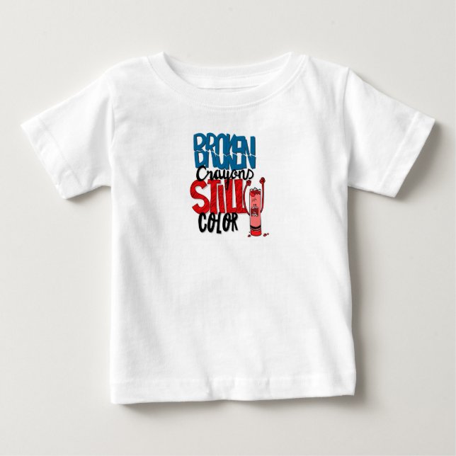 Baby T-Shirt - "World Tourism Day" Crayon Design (Vorderseite)