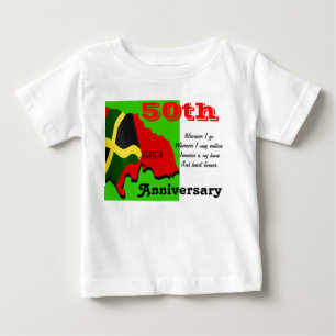 Baby T - Shirt zum 50-jährigen Jubiläum Jamaikas