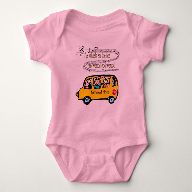 Baby Talk ~ Baby Sings ~ School Bus Song Baby Strampler (Vorderseite)