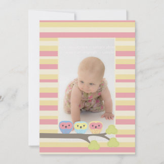 Baby Taufe Christening Pink Dolphin Foto Einladung