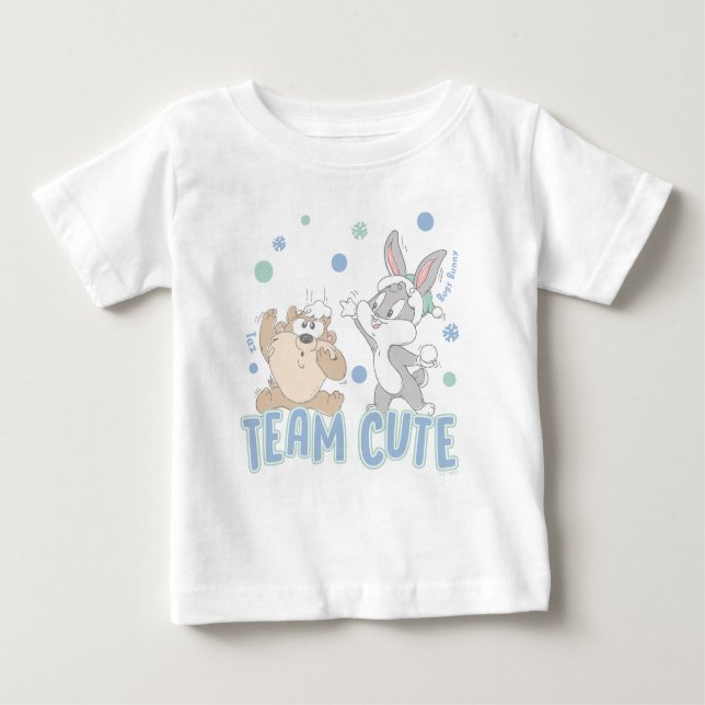 Baby TAZ™ & BUGS BUNNY™ Team Niedlich Baby T-shirt (Vorderseite)
