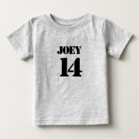 Baby Team Jersey Number Baby T - Shirt