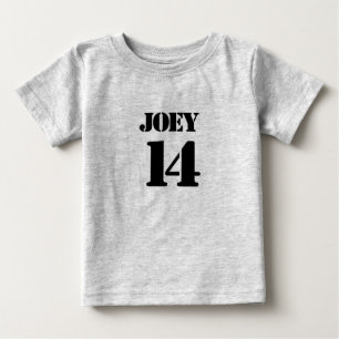 Baby Team Jersey Number Baby T - Shirt