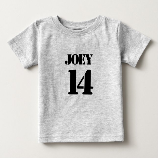Baby Team Jersey Number Baby T - Shirt (Vorderseite)