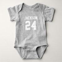 Baby Team Jersey Nummer und Monogramm