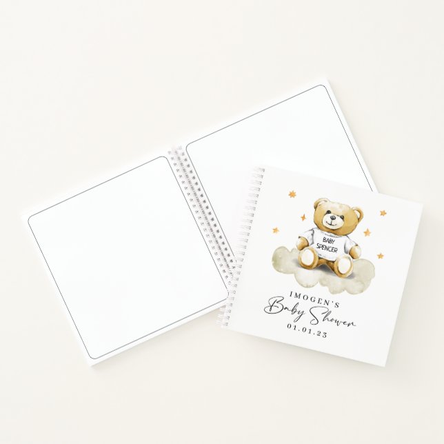 Baby Teddy Bear Baby Shooting Guest Book Notizbuch (Innenseite)