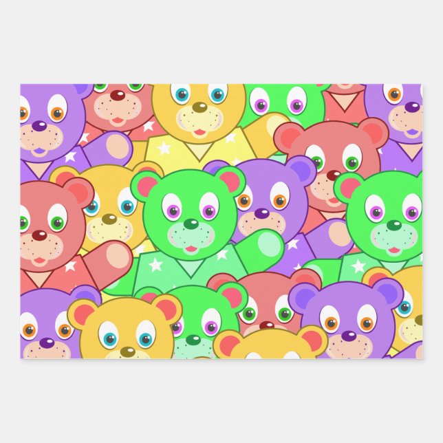 Baby Teddy Bear Geschenkpapier Set (Vorderseite)