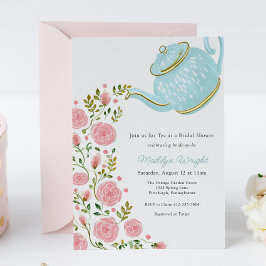 Baby Tee Party Dusche Einladung