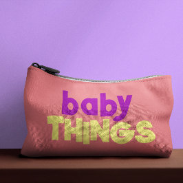 Baby Things Stuff Bold Typografy farbenfroh Stilvo Zubehörtasche