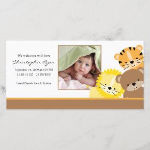 Baby-Tier-Baby-Foto-Geburt Annoucement Ankündigung