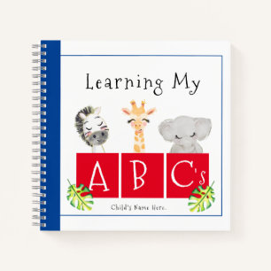 Baby-Tiere ABC-Spiralblock Notizbuch