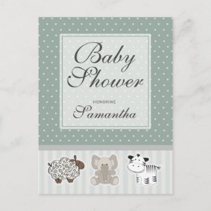 Baby-Tiere für Baby-Shower-Einladung Einladungspostkarte
