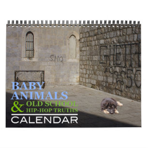 Baby-Tiere u. alte Schulangesagter Kalender