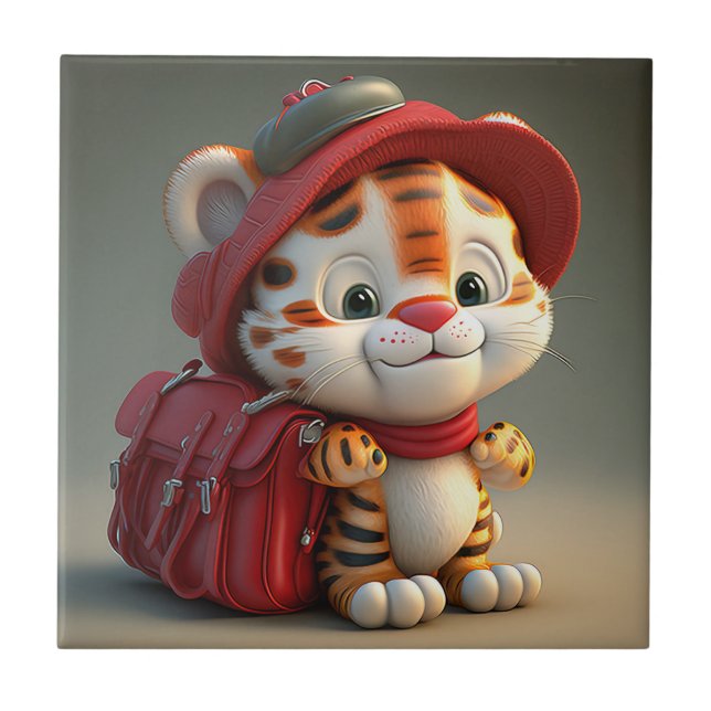 Baby Tiger Cartoon-76775 Fliese (Vorderseite)