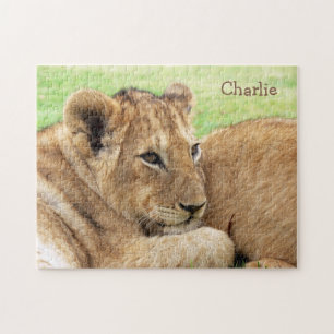 Baby Tiger Custom Monogram Puzzle