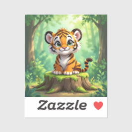 Baby Tiger | Cute Cartoon Kid's Nursery Art Aufkleber