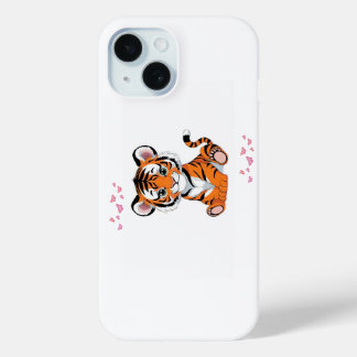 🐯Baby-Tiger-Kunst mit rosa Schmetterlingen - Case-Mate iPhone Hülle