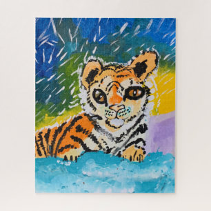 Baby Tiger "Kunst von Kindern" Puzzle