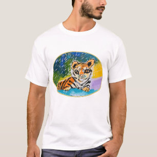 Baby Tiger "Kunst von Kindern" T-Shirt