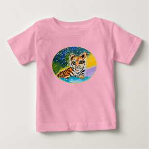 Baby Tiger "Kunst von Kindern" T-shirt