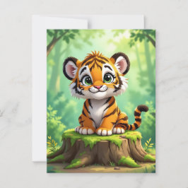 Baby Tiger | Niedlicher Cartoon Kids Kinderzimmer  Postkarte