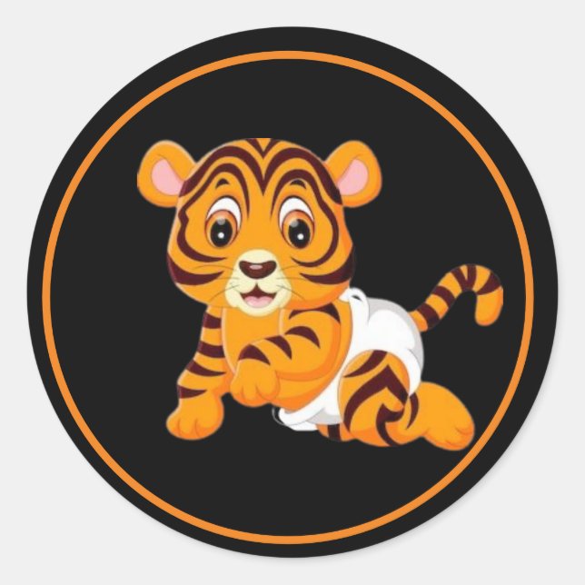 Baby Tiger Sticker (Vorderseite)