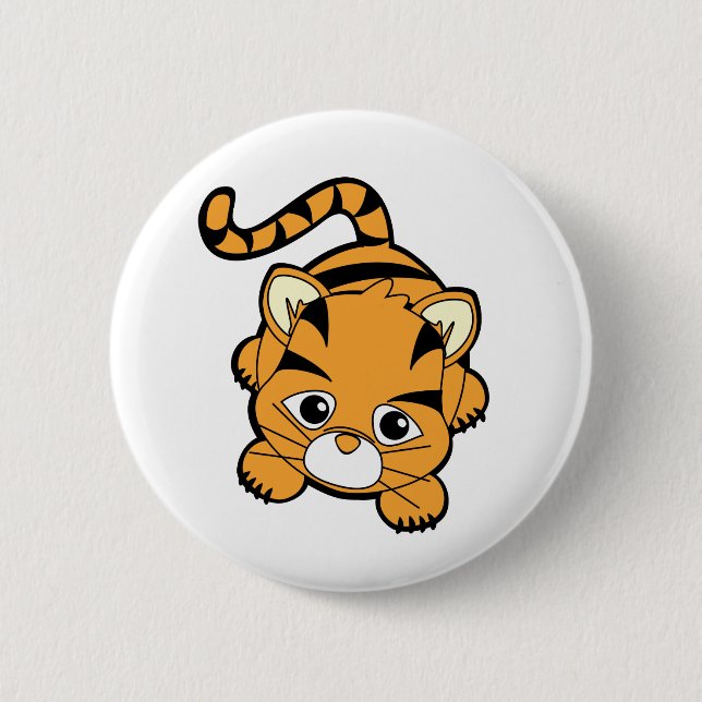 Baby Tiger Süsse Button (Vorderseite)