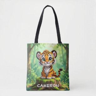Baby Tiger Süße Cartoon-Kinderzimmer-Kunst