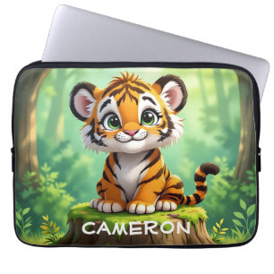 Baby Tiger Süße Cartoon-Kinderzimmer-Kunst Laptopschutzhülle