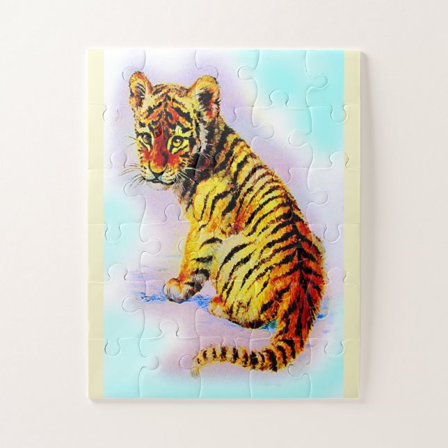 Baby-Tigertier Puzzle (Vertikal)