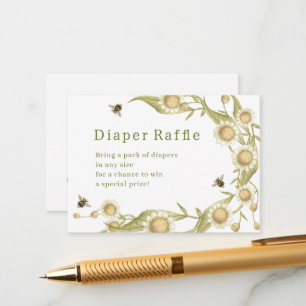 Baby to Bee Diaper Raffle Baby Dusche Begleitkarte