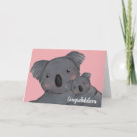 Baby Tochter gratuliert koala pink