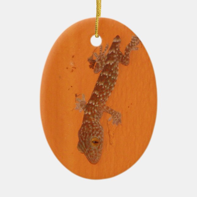 Baby Tokay Gecko Keramikornament (Vorne)