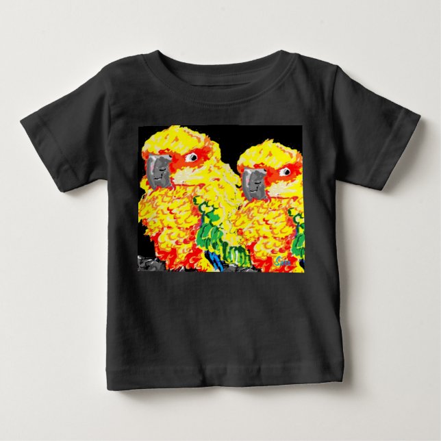 Baby Tops und T - Shirt / Papageien (Vorderseite)